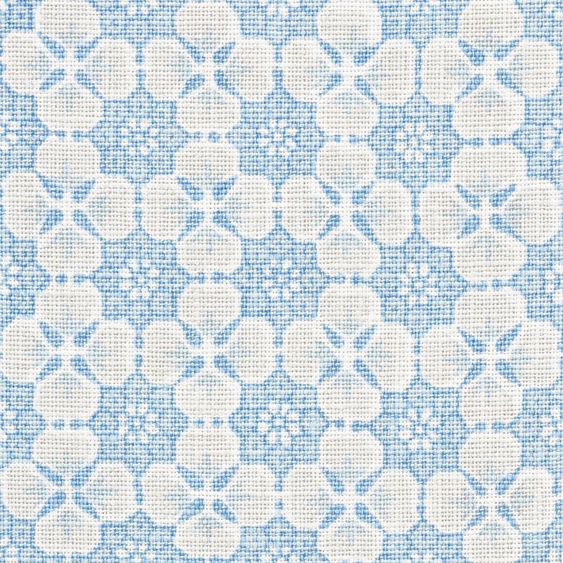 Schumacher Palisades Floret China Blue Fabric