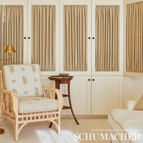 Schumacher Palisades Floret Neutral Fabric