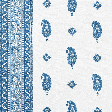 Schumacher Ojai Paisley Indigo Fabric