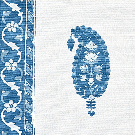 Schumacher Ojai Paisley Indigo Fabric