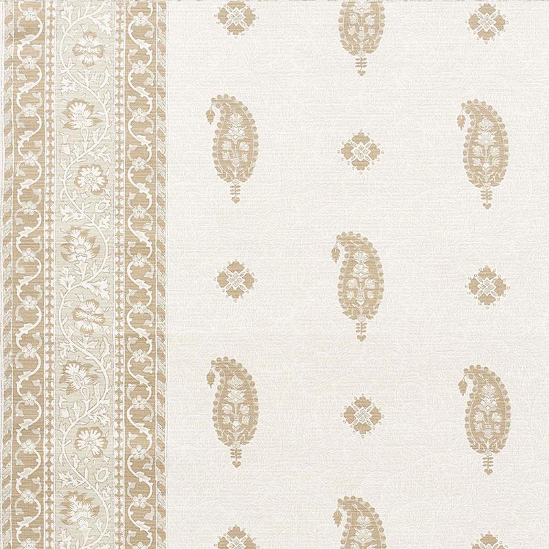 Schumacher Ojai Paisley Neutral Fabric
