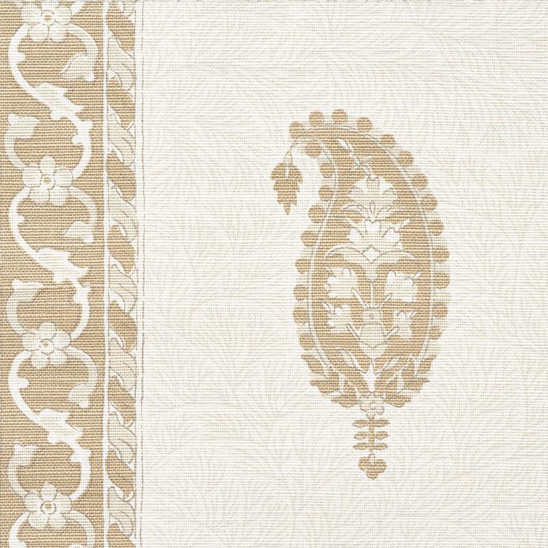 Schumacher Ojai Paisley Neutral Fabric