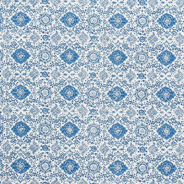 Schumacher Montecito Floral Indigo Fabric