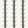 Schumacher Acanthus Stripe Carbon Fabric