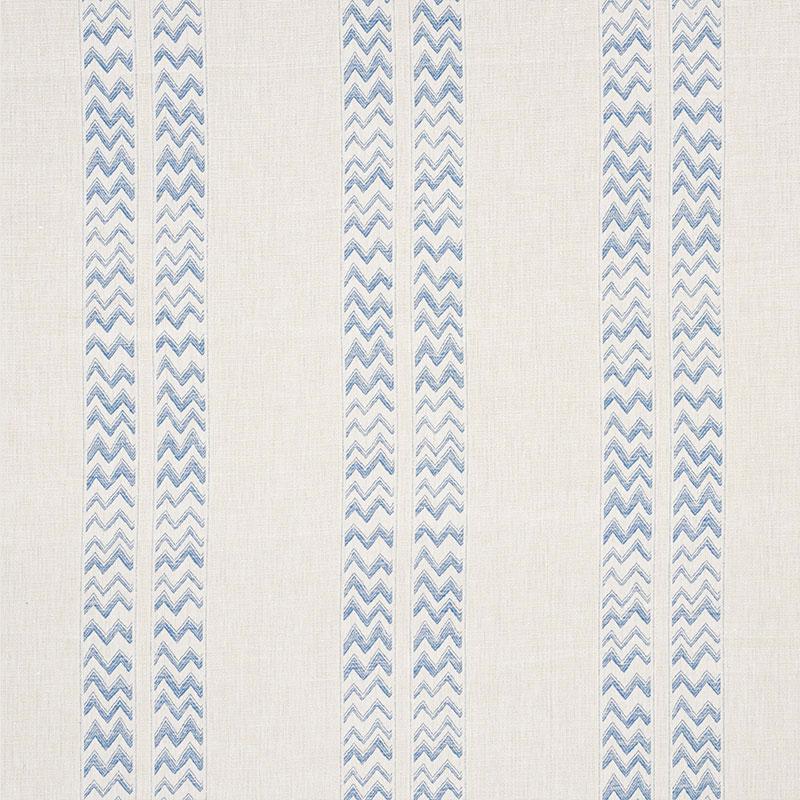 Schumacher Kudu Stripe Blue Fabric