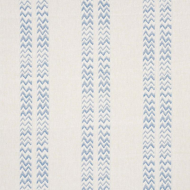 Schumacher Kudu Stripe Blue Fabric