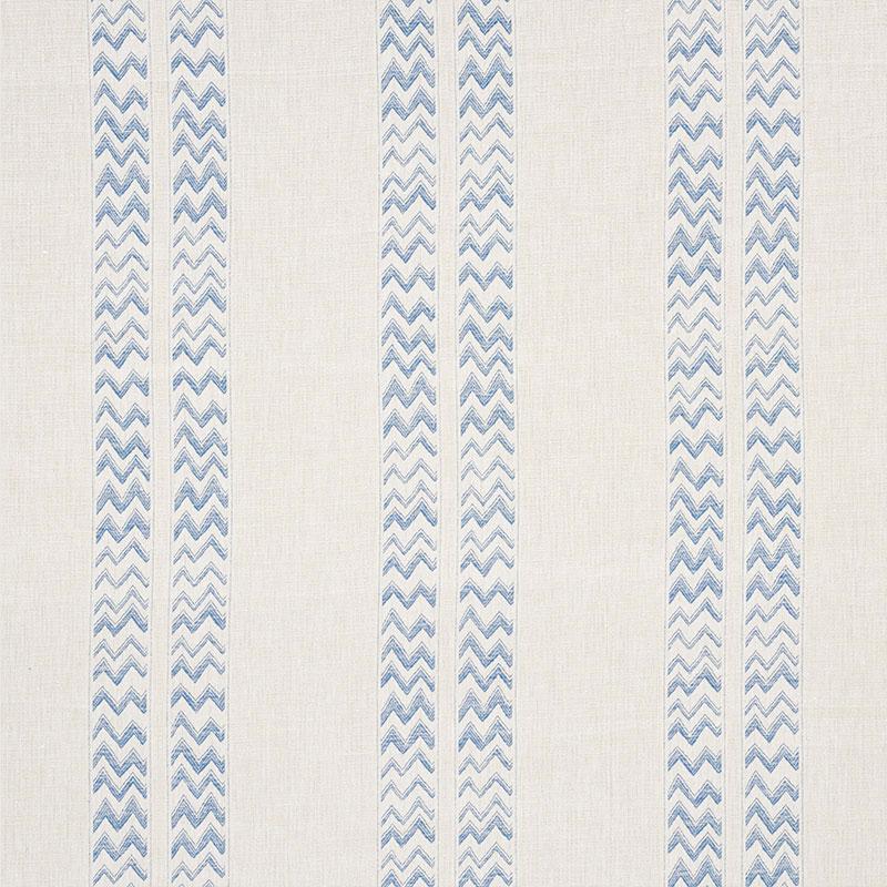 Schumacher Kudu Stripe Blue Fabric