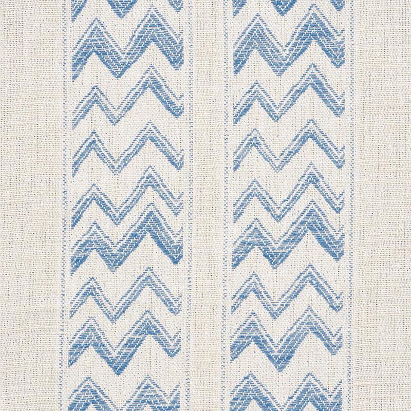 Schumacher Kudu Stripe Blue Fabric