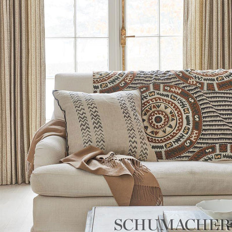Schumacher Kudu Stripe Blue Fabric