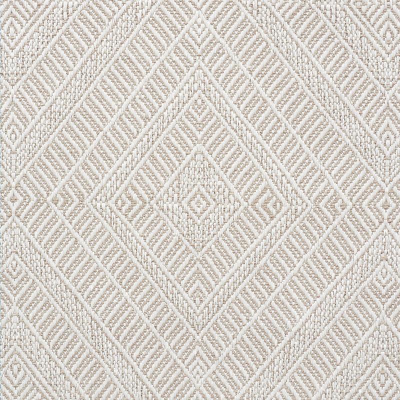 Schumacher Geometric Weave Indoor/Outdoor Natural Fabric