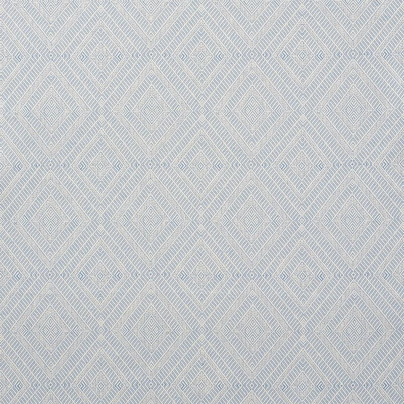 Schumacher Geometric Weave Indoor/Outdoor Chambray Fabric