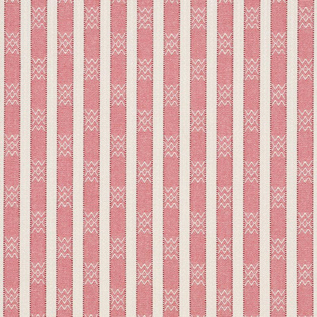 Schumacher Beverly Stripe Red Fabric