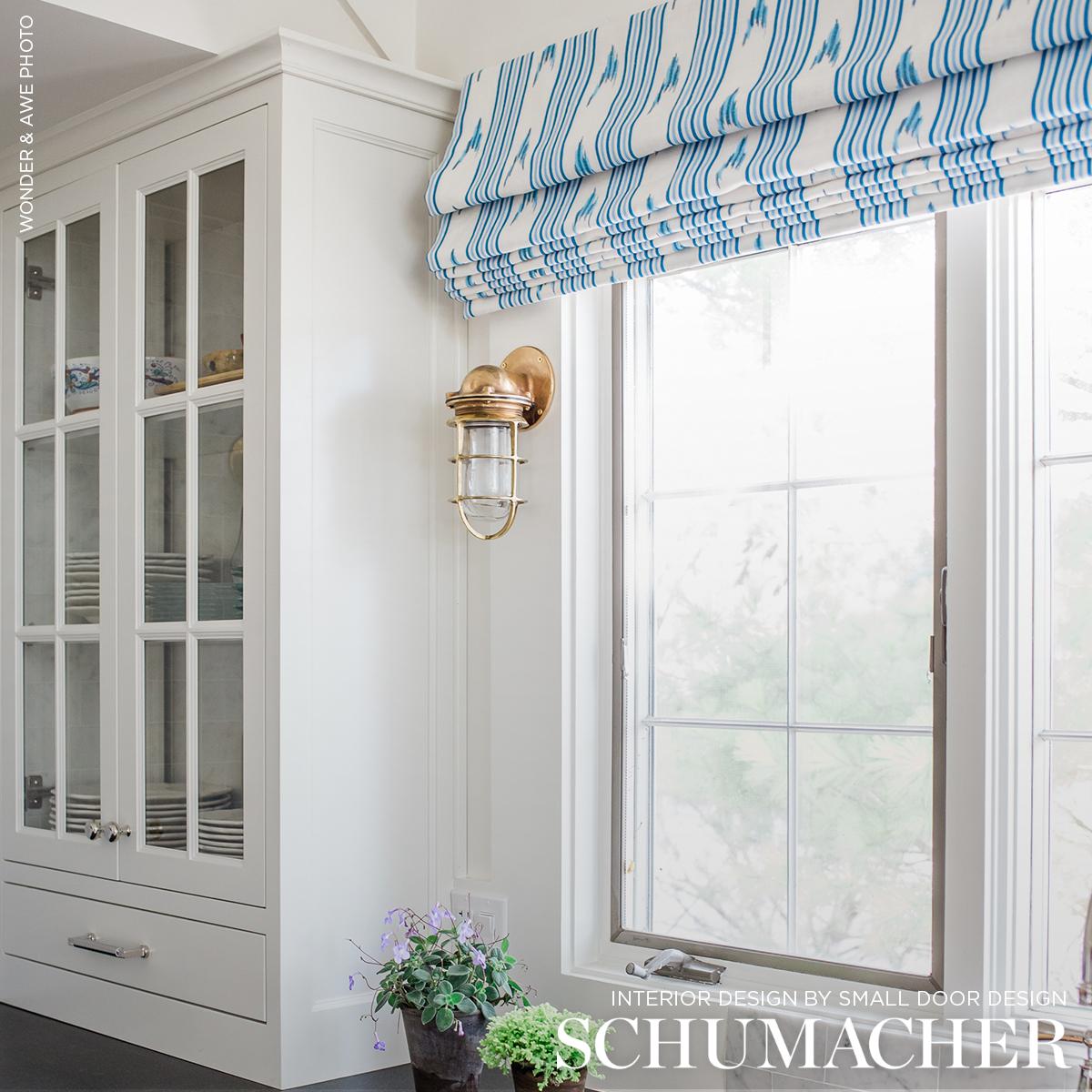 Schumacher Santa Barbara Ikat Indigo Fabric