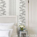 Schumacher Hydrangea Drape Grisaille Wallpaper