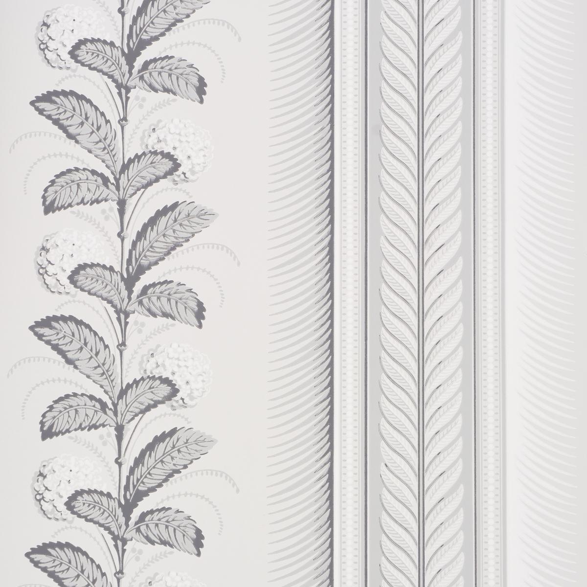 Schumacher Hydrangea Drape Grisaille Wallpaper