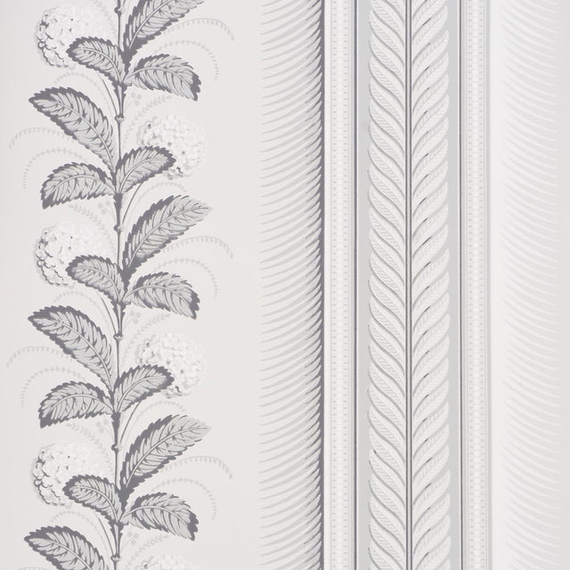 Schumacher Hydrangea Drape Grisaille Wallpaper