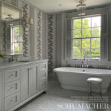 Schumacher Hydrangea Drape Grisaille Wallpaper