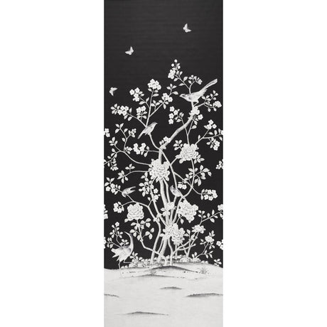 Schumacher Chinois Palais Panel Noir Wallpaper