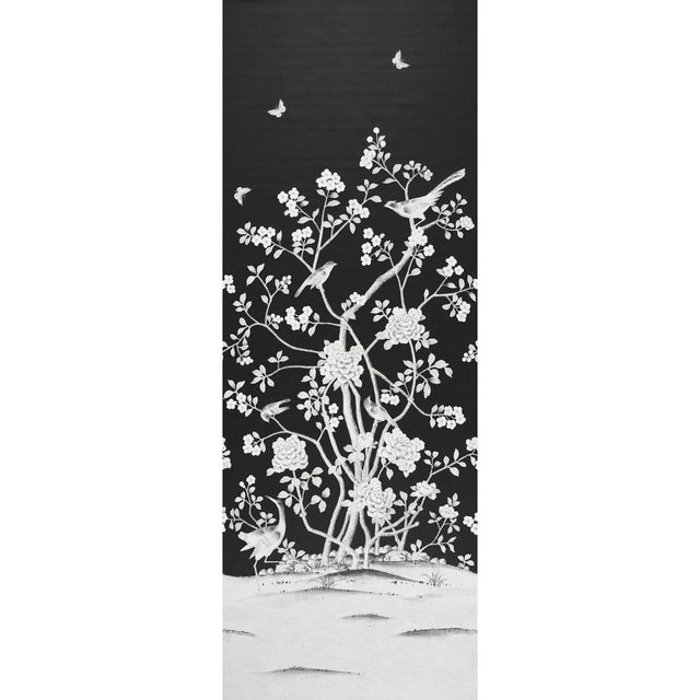 Schumacher Chinois Palais Panel Noir Wallpaper