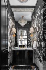 Schumacher Chinois Palais Panel Noir Wallpaper