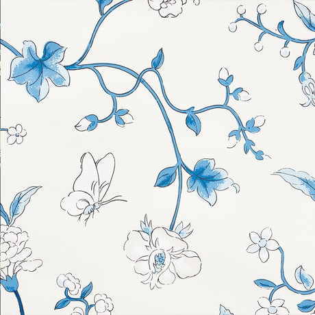 Schumacher Floraison Porcelain Wallpaper