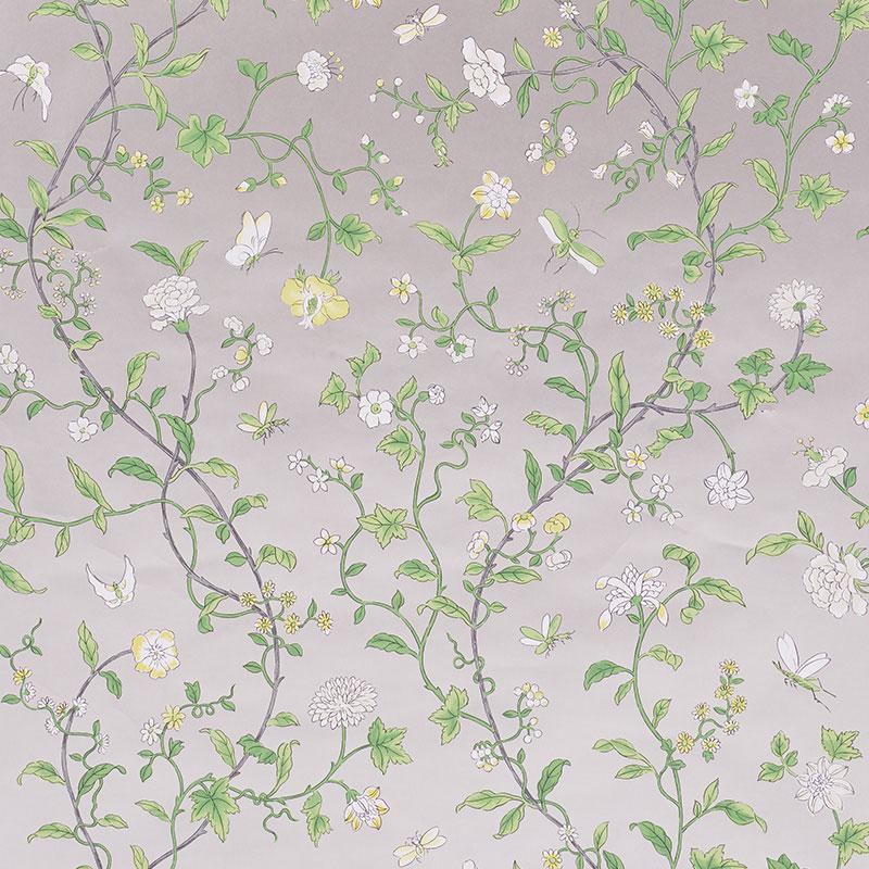Schumacher Floraison Citron Shimmer Wallpaper