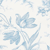 Schumacher Toile De Fleurs Delft Wallpaper