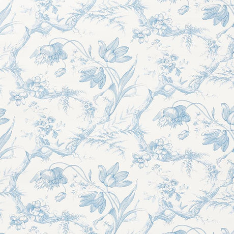 Schumacher Toile De Fleurs Delft Wallpaper