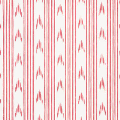 Schumacher Santa Barbara Ikat Pink Wallpaper