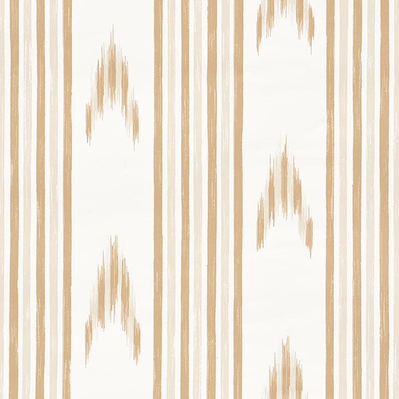 Schumacher Santa Barbara Ikat Neutral Wallpaper