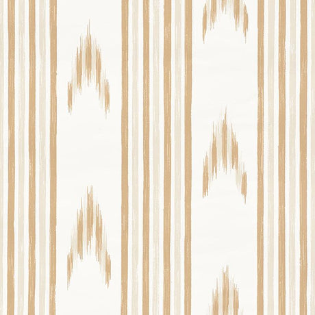Schumacher Santa Barbara Ikat Neutral Wallpaper