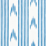 Schumacher Santa Barbara Ikat Indigo Wallpaper