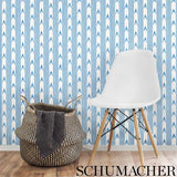 Schumacher Santa Barbara Ikat Indigo Wallpaper