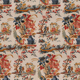 Brunschwig & Fils LE LAC RED/BLUE Fabric