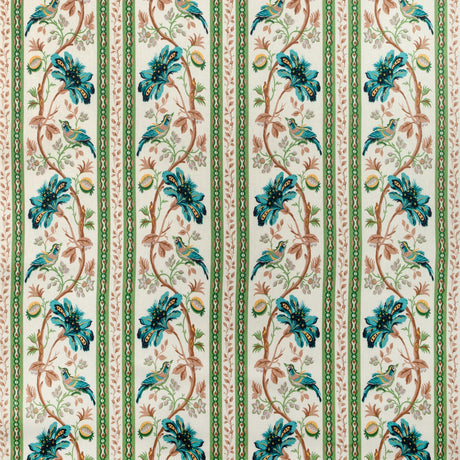 Brunschwig & Fils LE LAC BORDER AQUA/GREEN Fabric