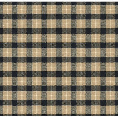 Brunschwig & Fils BRUNSCHWIG PLD COAL/TAN Upholstery Fabric