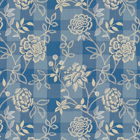 Brunschwig & Fils KINEVINE EMB FRENCH BLUE Upholstery Fabric