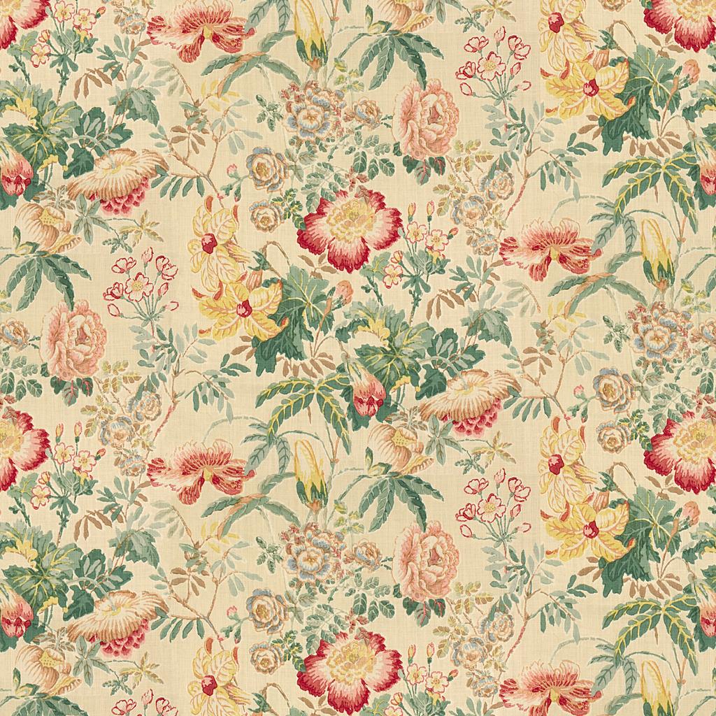 Brunschwig & Fils EDENWOOD HDB PINK/GREEN Fabric