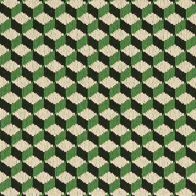 Schumacher Atwood Pingl Vert Fabric
