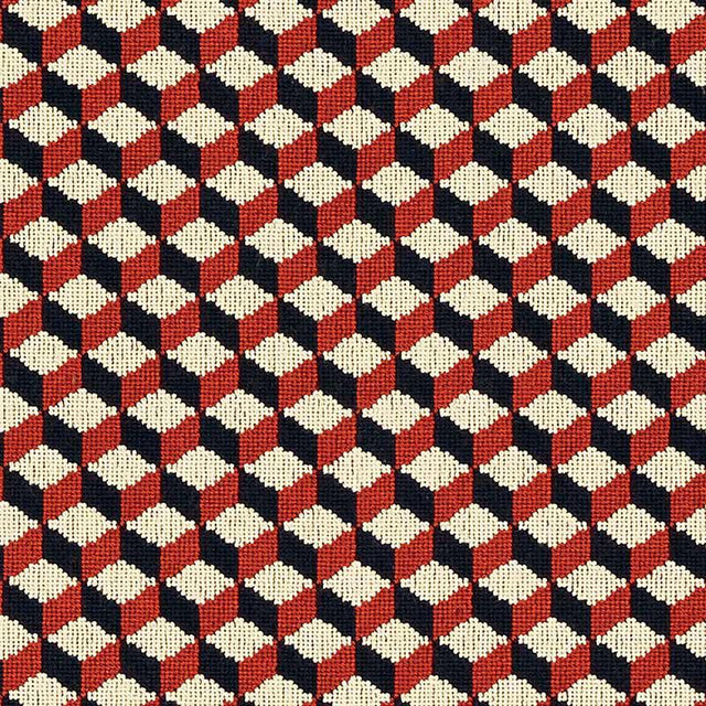 Schumacher Atwood Pingl Carnelian Fabric