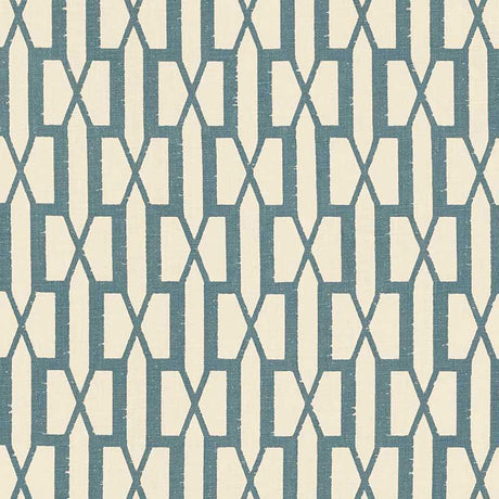 Schumacher Belvedere Peacock Blue Fabric