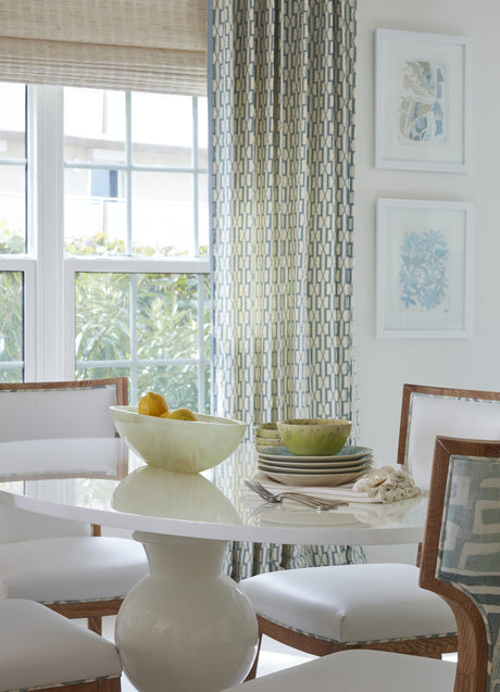 Schumacher Belvedere Peacock Blue Fabric