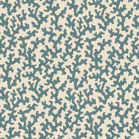 Schumacher Folly Peacock Blue Fabric