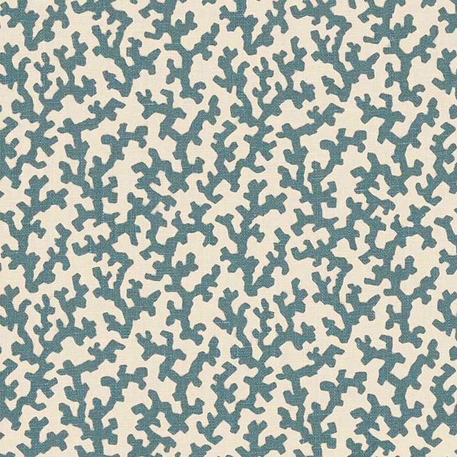 Schumacher Folly Peacock Blue Fabric