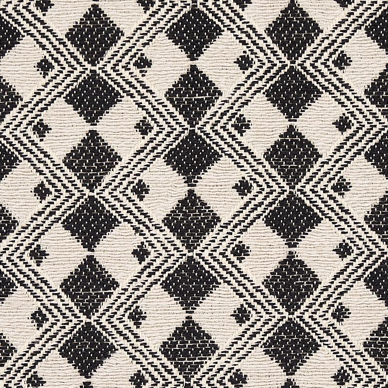 Schumacher Huxley Vintage Black Fabric