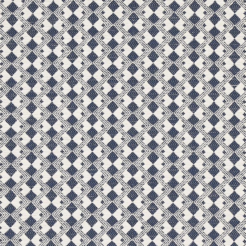 Schumacher Huxley Navy Fabric
