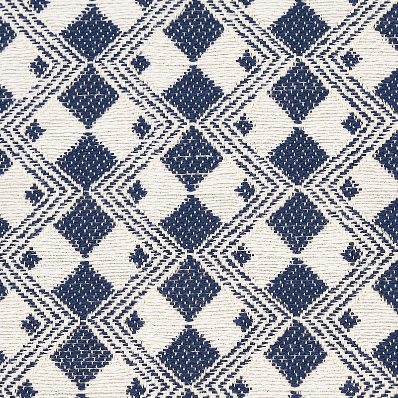 Schumacher Huxley Navy Fabric