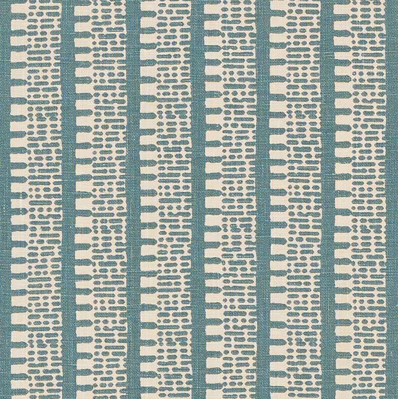 Schumacher Kiosk Peacock Blue Fabric