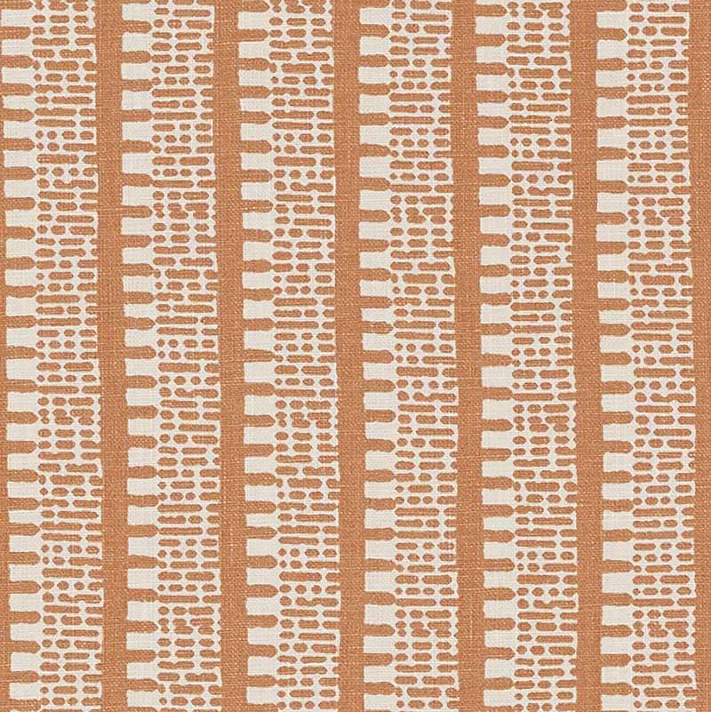 Schumacher Kiosk Burnt Orange Fabric