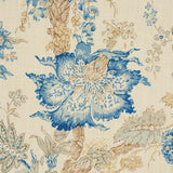 Schumacher Ellis Floral Vine Indigo Fabric